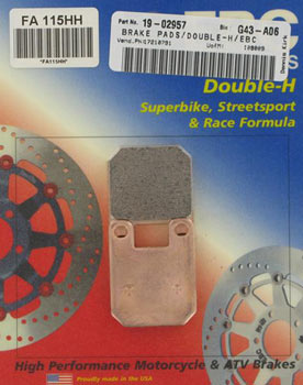 EBC FA115HH Double-H Sintered Metal Brake Pads / Shoes