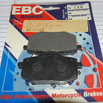 EBC FA136 Kevlar Organic Front Brake Pads / Shoes - FA136