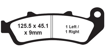 EBC FA189 Kevlar Organic Brake Pads / Shoes - FA189