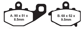 EBC FA192 Kevlar Organic Rear Brake Pads / Shoes - FA192