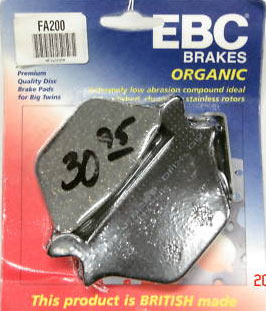 EBC FA200 Kevlar Organic Rear Brake Pads / Shoes - FA200