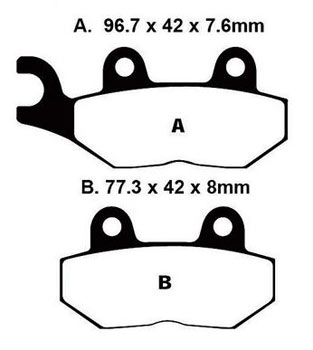 EBC FA214 Kevlar Organic Front Brake Pads / Shoes - FA214