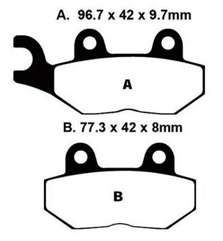 EBC FA214/2 Kevlar Organic Rear Brake Pads / Shoes - FA214/2