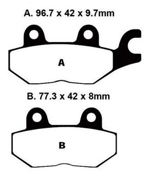 EBC FA215/2 Kevlar Organic Rear Brake Pads / Shoes - FA215/2