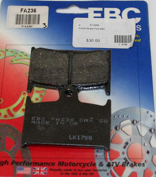 EBC FA236 Kevlar Organic Front Brake Pads / Shoes - FA236