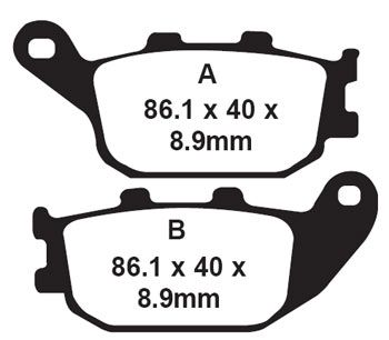 EBC FA358 Kevlar Organic Rear Brake Pads / Shoes - FA358