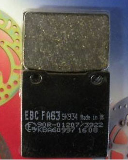 EBC FA63 Kevlar Organic Brake Pads / Shoes - FA63