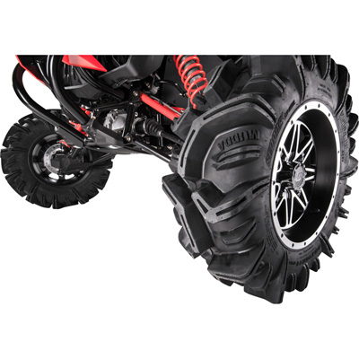 Mudda Inlaw Tire installed on ATV