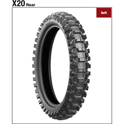 X20 Off Road soft rear tire angled view
