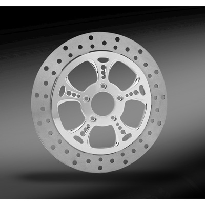 Holeshot Chrome wheel matching rotor shown