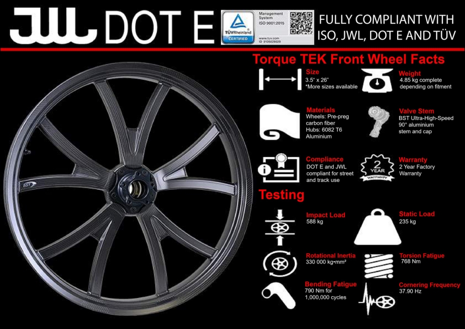 BST Carbon Torque Tek Wheels Front(17X3.5) and Rear(17X6.00