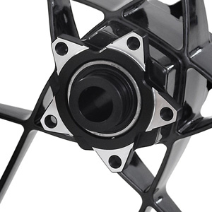 shown a hub in black assembled to the rim