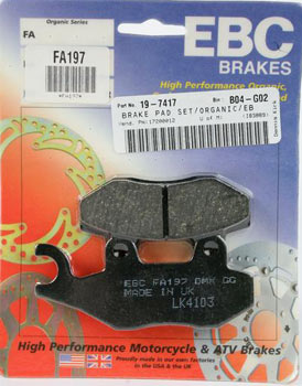 EBC FA197 Kevlar Organic Brake Pads / Shoes