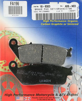 EBC FA196 Kevlar Organic Brake Pads / Shoes