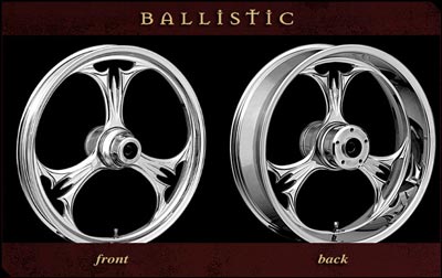 Ballistic Front and Rear wheel in chrome finish