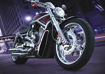 Ballistic Wheel shown on motorcycle, front