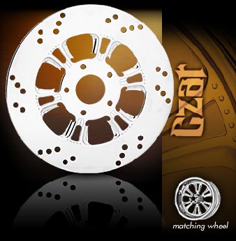 Czar wheel's mathcing rotor chrome finish