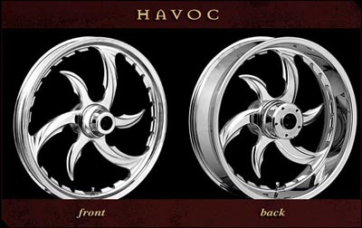 Havoc Front & Rear wheel, chrome finish