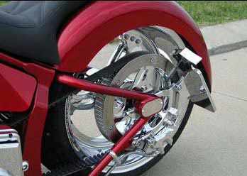 RC Imposter Forged rear wheel shown on a motorcycle