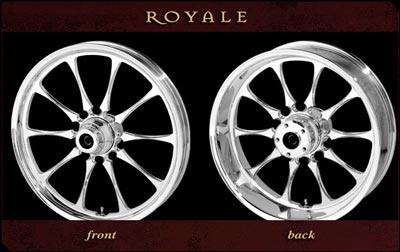 Royal Front and Rear Wheel, chrome finish