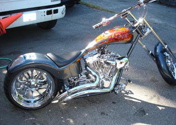 Royal Front & Rear Wheel shown on a Cruiser motorcycle