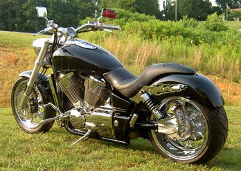 Royal Front & Rear Wheel shown on a Cruiser motorcycle