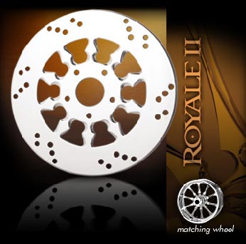 Royal Wheel's matching rotor, chrome finish
