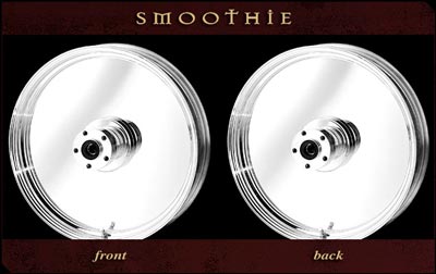 Smoothie front and rear wheel, chrome finish