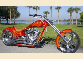 Wicked front and rear wheel shown on motorcycle, chrome finish