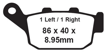 EBC FA496 Kevlar Organic Rear Brake Pads / Shoes